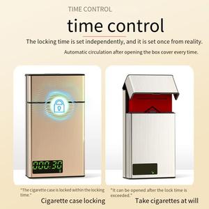 Hộp thuốc lá bằng hợp kim nhôm thông minh, tích hợp bật lử<span class=keywords><strong>a</strong></span> hẹn giờ, hỗ trợ kiểm soát hút thuốc & phục hồi nghiện thuốc - Product Image 3