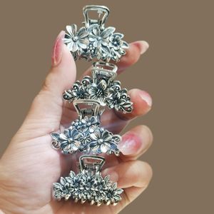 Pinzas de Pelo Metálicas de Lujo con Diseño de Flores Pequeñas, Color Oro Antiguo y Plateado, Mini Pinzas de Pelo con Forma de Hoja y Margarita, Pinzas de Metal con Diseño Floral - Product Image 2