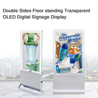 Affichage numérique intérieur à écran OLED transparent double face, écran tactile 4K HD, machine publicitaire numérique Android ou Windows
