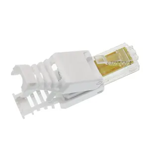 8p8c Utp Rj45 Tool-less Cat 5e Modular Connector Plug For Cat5/cat5e Cable