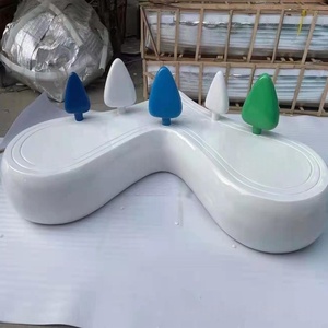 Panca Lunga in Fibra di Vetro Personalizzabile, Moderna e Impermeabile, per Centri Commerciali, Aeroporti e Aree di Attesa Pubbliche - Product Image 4