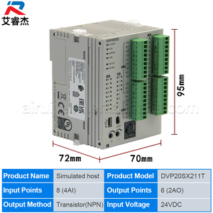 Controlador Lógico Programable (PLC) DVP20SX211R Original, Nuevo, DVP20SX211T DVP20SX211S, 20 Puntos de E/S, 24VDC, Módulo CPU Host - Product Image 3
