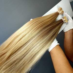 โรงงานดราก้อนบิวตี้ เส้นผมแท้ 100% เรมี่ ต่อผมแบบเทป ไร้รอยต่อ สีบลอนด์ - Product Image 1