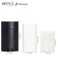 UKPACK bouteille de déodorant PP vide de forme plate 15ml 50ml 75ml déodorant cosmétique bâton contenant déodorant tube