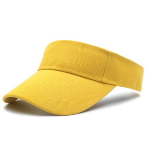 Chapeaux à visière avec logo personnalisé en gros, chapeau vide en coton à visière unie pour sports de soleil cyclisme, pare-soleil réglables pour tennis de golf en plein air - Product Image 1