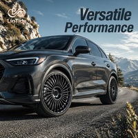 Jantes noires 20 rayons design turbine 18 19 20 pouces vente en gros durables taille personnalisée pour berline SUV service OEM ODM