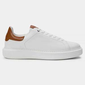 Zapatos de Hombre de Cuero Vacuno, Zapatos para Caminar con Cordones, Transpirables, Antideslizantes, Resistentes, Blancos, Casuales, para Primavera/Verano - Product Image 2