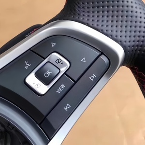 Volante de cuero para Volkswagen Glotion Golf <span class=keywords><strong>MK</strong></span> 6 7 7,5 <span class=keywords><strong>GTI</strong></span> GTD GTE R Pol Passat B8 R Polo Volante deportivo - Product Image 3