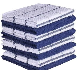 قماش دمشقي أسود وأبيض منسوج سريع الجفاف قطن قماشي خرقة ومناديل - Product Image 5