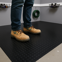 Feuille de revêtement de sol en PVC personnalisé-Tapis en vinyle antidérapant pour atelier ou remorque