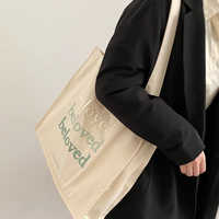 Sac fourre-tout en toile de coton avec logo personnalisé écologique Idée cadeau réutilisable à la mode pour toute occasion