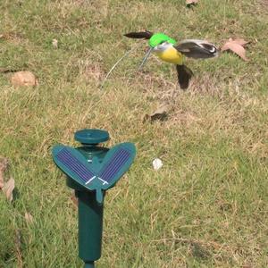 Solar Battery Power Vibration Fly Artificial Butterfly Bird Fluttering Solar Hummingbird para Yard Stake Jardim Decoração - Product Image 3