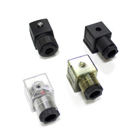 Transparent marron noir IP65 Dc Ac Din43650b Din connecteur prise électrovanne bobine connecteur Din43650a avec Led