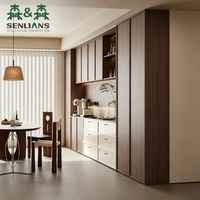 Buffet en bois moderne de luxe sur mesure SLS, meuble de rangement pour salle à manger, villa, appartement