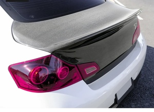 Для Infiniti G37 2-дверное купе 08-13: задняя крышка багажника в стиле Ducktail из карбона с отверстием для камеры - Product Image 2