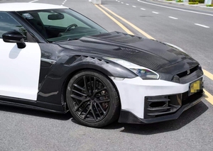 Runde Offre Spéciale mise à niveau 2024 NISMO en Fiber de carbone Surround pour <span class=keywords><strong>Nissan</strong></span> <span class=keywords><strong>GTR</strong></span> R35 pare-chocs de voiture Kit de carrosserie pare-chocs avant pare-chocs arrière GTR35 - Product Image 2