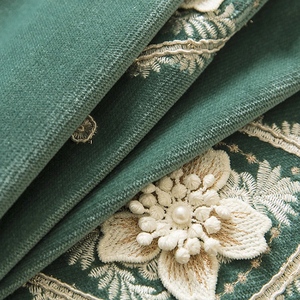 Ready Made stile Europeo <span class=keywords><strong>verde</strong></span> di <span class=keywords><strong>velluto</strong></span> di lusso camera da letto di casa soggiorno <span class=keywords><strong>tende</strong></span> camera - Product Image 6