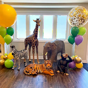 Decoración para Fiesta de Boda con Temática de Animales de Safari <span class=keywords><strong>2022</strong></span>, Accesorios de Animales Realistas, Estatua de Resina para Estudio Fotográfico de Bodas - Product Image 1