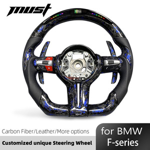 Volante in fibra di carbonio forgiato per BMW F30 F31 F34 F35 F80 F82 M3 <span class=keywords><strong>Sport</strong></span> modello <span class=keywords><strong>M</strong></span> serie 3 <span class=keywords><strong>Sport</strong></span> Blue - Product Image 2