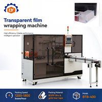 Machine d'emballage de cartons à grande vitesse avec film transparent, à fréquence variable pour l'emballage en masse