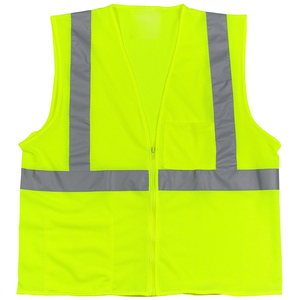 Gilet de sécurité haute visibilité en maille ANSI Classe <span class=keywords><strong>2</strong></span>, léger, respirant, réfléchissant, avec fermeture éclair et <span class=keywords><strong>2</strong></span> poches - Product Image 2
