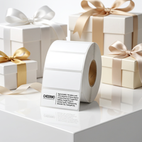 CHEERMO 80g Papier chromé blanc Adhésif acrylique amovible Écologique Autocollant d'emballage imprimé découpé sur mesure simple face