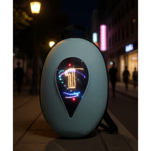Mochila LED de Tela Oxford con USB, Estilo Moderno, Bolsa de Viaje Promocional con Cierre de Cremallera - Product Image 2