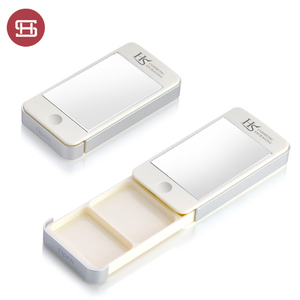 Vente en gros, conteneur de poudre Compact en <span class=keywords><strong>plastique</strong></span> blanc Blush pour emballage cosmétique avec étiquette privée - Product Image 1
