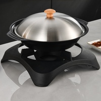 Poêle antiadhésive avec couvercle, cuiseur à fruits de mer domestique, compatible avec les cuisinières à gaz et les plaques électriques
