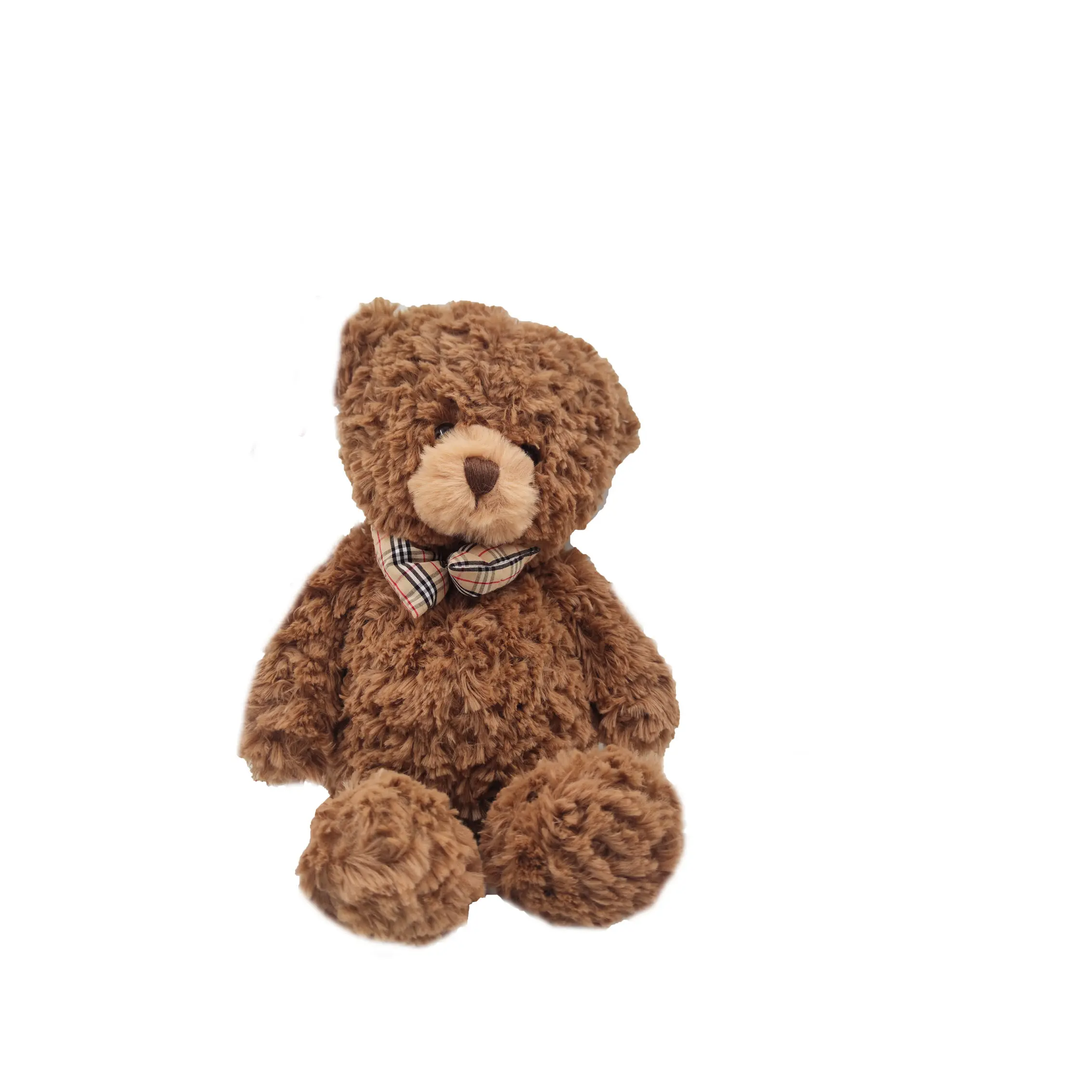 Produttore all'ingrosso di animali per bambini su misura orso peluche morbido per bambini giocattoli per feste bomboniera marrone con Logo