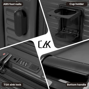 Frente de Abertura Resistente À Água Oxford Tecido + PC Profundo Compartimento Principal 20/24/25/28/29 Polegada Camada de Expansão Bagagem - Product Image 4