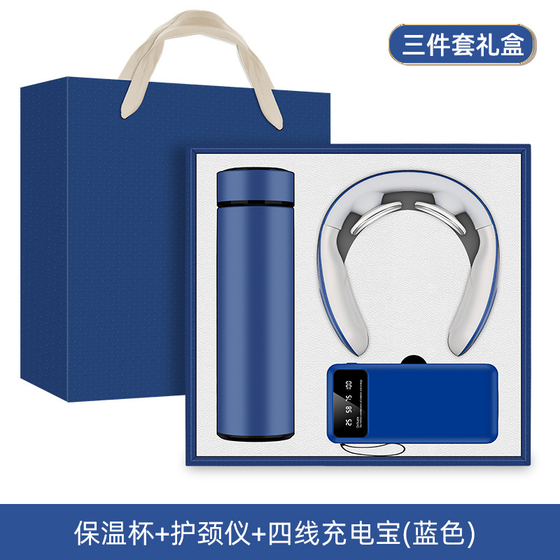 Thermos chargeant instrument de protection du cou trésor bleu