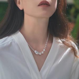 2024 New Natural Freshwater Large Pearl Wishing Stone <b>Necklace</b> 925 Silver Crystal Grand Roc Pendant <b>Fine</b> Pendant <b>Necklaces</b> for - Product Image 4