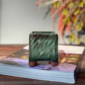Macetas de cerámica para plantas y flores, macetas cuadradas pequeñas y simples modernas, de cerámica - Product Image 6