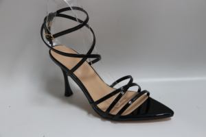 Scarpe Estive da Donna con Tacco a Spillo 2025, Sandali <span class=keywords><strong>Neri</strong></span> Sexy con Cinturini Argentati, Punta a Spillo, <span class=keywords><strong>Tacchi</strong></span> Alti da Cerimonia - Product Image 5