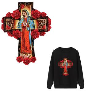 Nouvel autocollant de transfert thermique de la Vierge <span class=keywords><strong>Marie</strong></span>, mère de Jésus, impression chrétienne, transferts DTF, transfert à repasser, patchs de transfert - Product Image 4