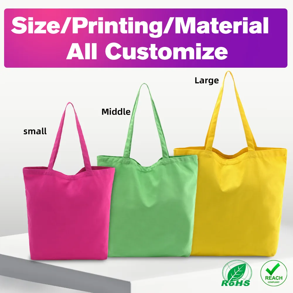 फैक्टरी बिक्री विभिन्न निर्दिष्टीकरण कम कीमत हरी शॉपिंग बैग जिपर के साथ सोना पैकेज फैशन डिजाइन कैनवास बैग ले जाना