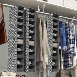 10 Shelf Hanging Sweater Organizer for Closet Wardrobe Household Folding Non-woven Fabric for <b>Clothes</b> - Product Image 3