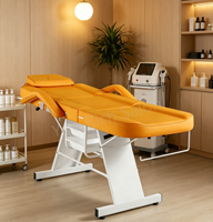 Table de massage moderne en aluminium - Mobilier de salon portable avec repose-jambes réglable et appui-tête intégré