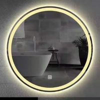 Miroirs d'éclairage de maquillage mural modernes Décoration de salle de bain Miroir intelligent à LED avec écran tactile pour hôtel appartement