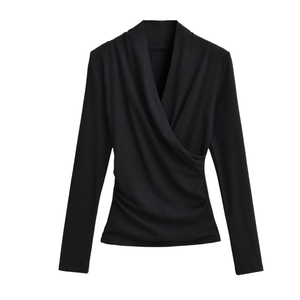 Runwaylover 3717 gaya Korea 2025 wanita seksi kaus V-Neck - Product Image 4