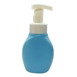 factory New empty white 300ml plastic PE hand washing shampoo foam pumps / flower shape cosmetic soap lotion foaming bottles dispenser