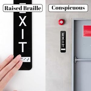 Securun An Toàn Huỳnh Quang Khẩn Cấp Thoát Dấu Hiệu Ngoài Trời Sử Dụng Màu Xanh Lá Cây Tùy Chỉnh Phát Sáng Thoát Bảng Hiệu - Product Image 4