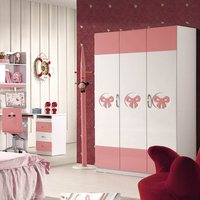 Cama Infantil de Diseño Moderno en MDF, Muebles de Madera para Dormitorio Infantil, Juego de Muebles para Niños y Niñas