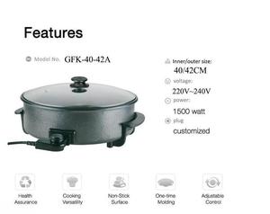 กระทะพิซซ่าไฟฟ้าอเนกประสงค์เคลือบสารกันติดทำจากอะลูมิเนียม - Product Image 6