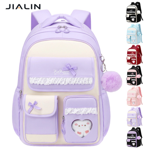 Sacs d'école pour filles avec un magnifique design en dentelle, directement de l'usine, avec de nombreuses poches et une pochette pour bagages - Product Image 1