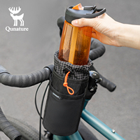 Qunatur tas botol air sepeda, kantung penyimpanan setang pit jalan gunung, desain selempang lipat tahan air