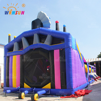 WINSUN Commercial enfants extérieur gonflable couleur château plein d'entrain pull Combo neige monde gonflable rebondissant maison à vendre