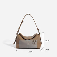 Sac à bandoulière de luxe en cuir de vachette pleine fleur, style sacoche souple, texture litchi premium, pour femme