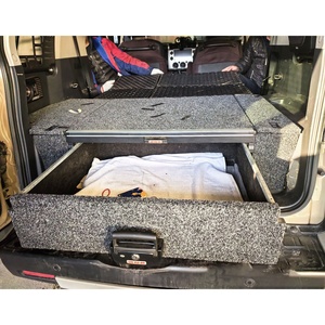 Système de tiroir unique à glissière FJ Modular 4WD VRD4X4, hautement qualifié, professionnel, avec revêtement en tapis, grande capacité de stockage - Product Image 1